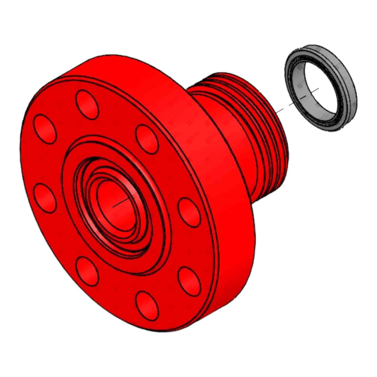 Flange Adapter, 2-1/16" 15M x 2" 1502 F, 15000 psi, STD Service